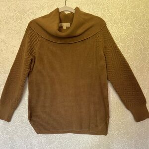 Michael Kors Camel Cowl Neck Knit Sweater